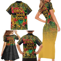 African Map Graffiti Family Matching Short Sleeve Bodycon Dress and Hawaiian Shirt Know You Roots - Wonder Print Shop