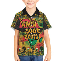 African Map Graffiti Family Matching Short Sleeve Bodycon Dress and Hawaiian Shirt Know You Roots - Wonder Print Shop