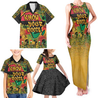 African Map Graffiti Family Matching Tank Maxi Dress and Hawaiian Shirt Know You Roots - Wonder Print Shop