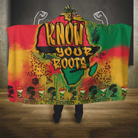 African Map Graffiti Hooded Blanket Know You Roots