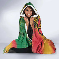 African Map Graffiti Hooded Blanket Know You Roots