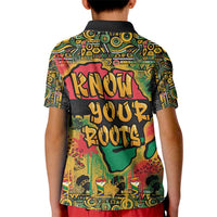 African Map Graffiti Kid Polo Shirt Know You Roots - Wonder Print Shop