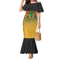 African Map Graffiti Mermaid Dress Know You Roots - Wonder Print Shop