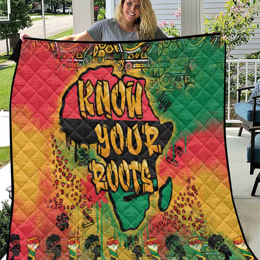 African Map Graffiti Quilt Know You Roots - Wonder Print Shop