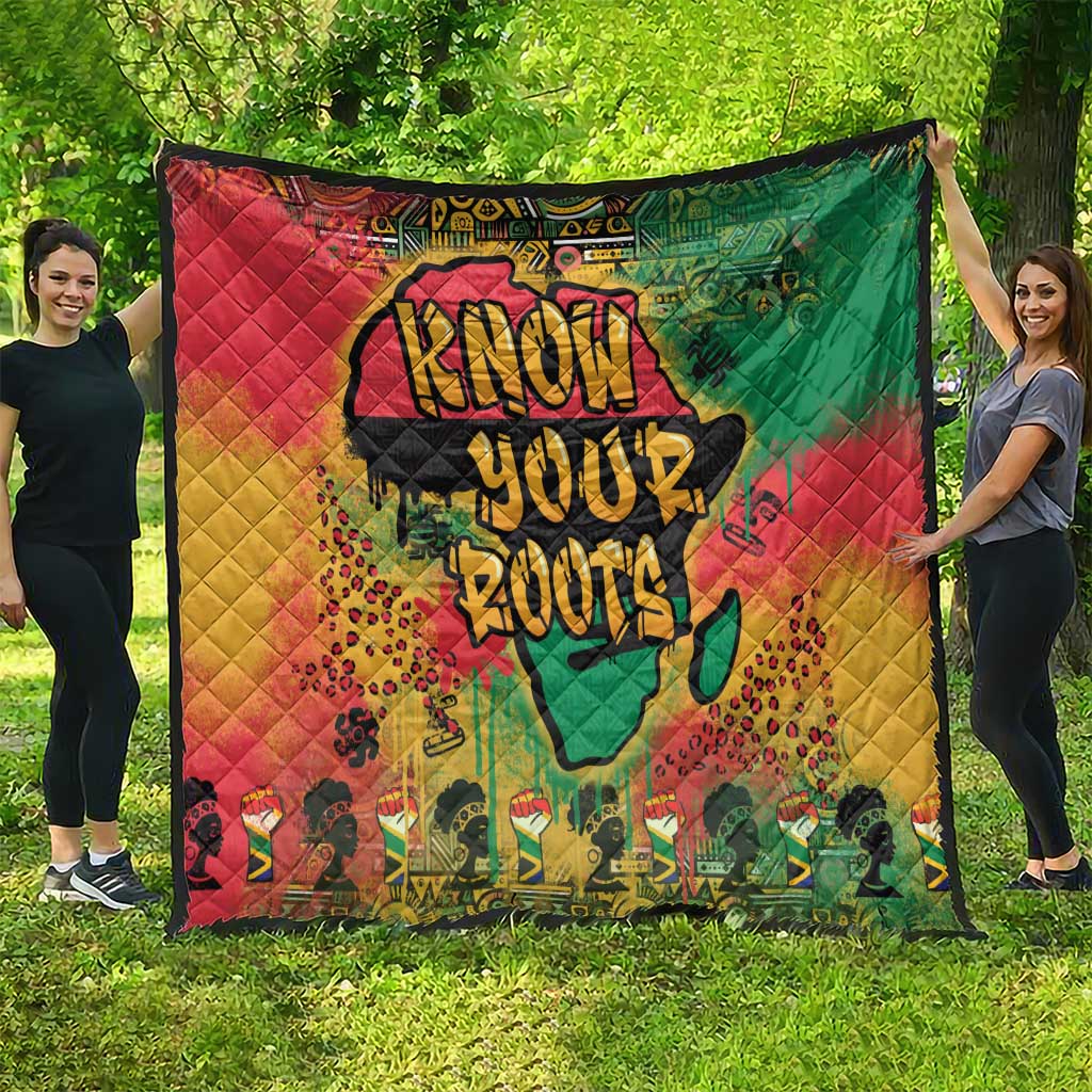 African Map Graffiti Quilt Know You Roots - Wonder Print Shop
