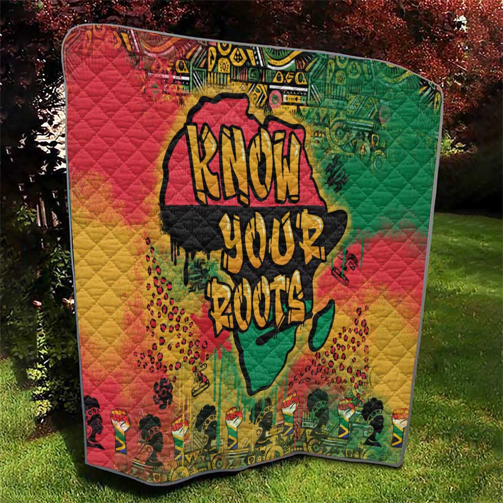African Map Graffiti Quilt Know You Roots - Wonder Print Shop