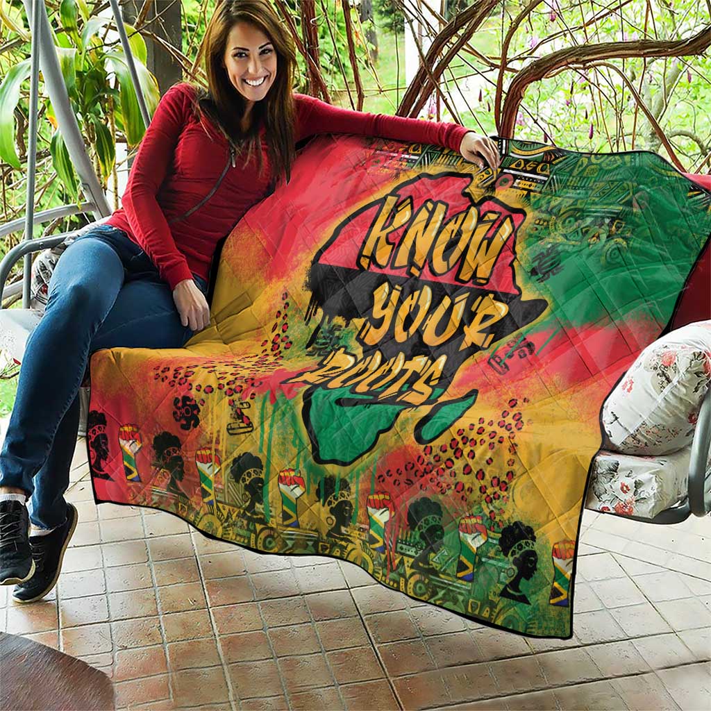 African Map Graffiti Quilt Know You Roots - Wonder Print Shop