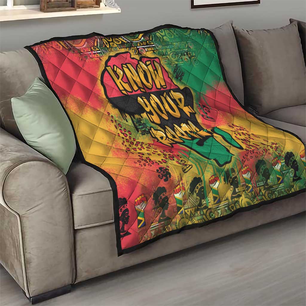African Map Graffiti Quilt Know You Roots - Wonder Print Shop
