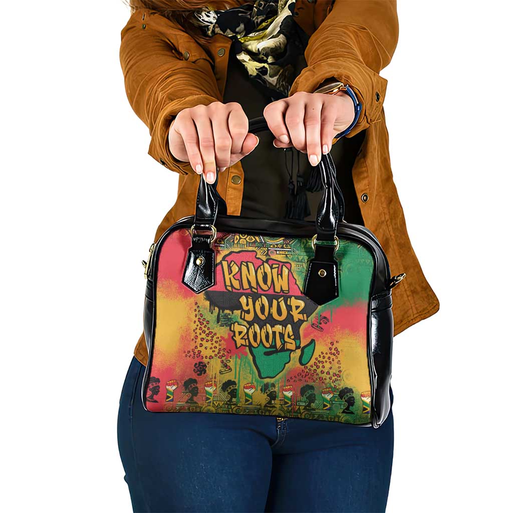 African Map Graffiti Shoulder Handbag Know You Roots