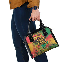 African Map Graffiti Shoulder Handbag Know You Roots