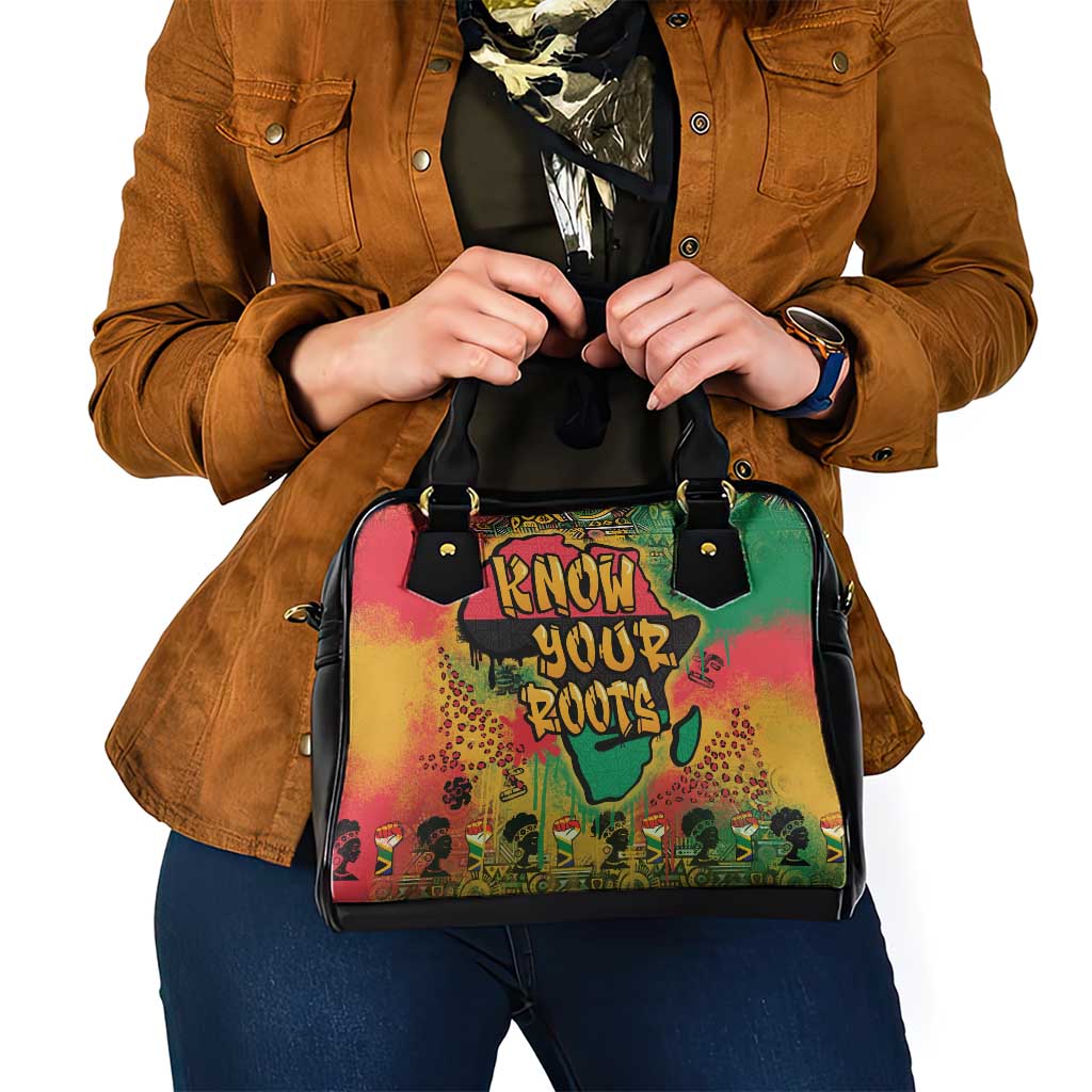 African Map Graffiti Shoulder Handbag Know You Roots