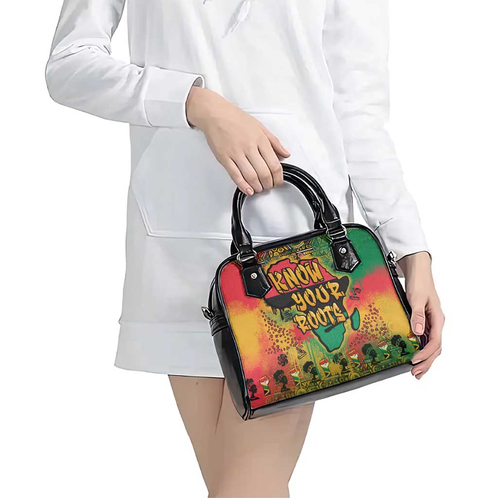 African Map Graffiti Shoulder Handbag Know You Roots