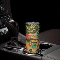 African Map Graffiti Skinny Tumbler Know You Roots - Wonder Print Shop
