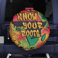African Map Graffiti Spare Tire Cover Know You Roots - Wonder Print Shop