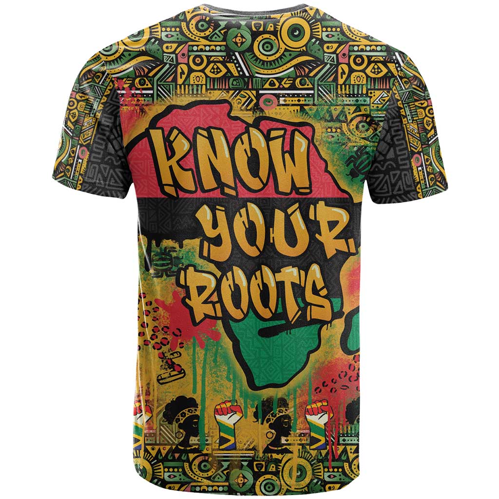 African Map Graffiti T Shirt Know You Roots - Wonder Print Shop