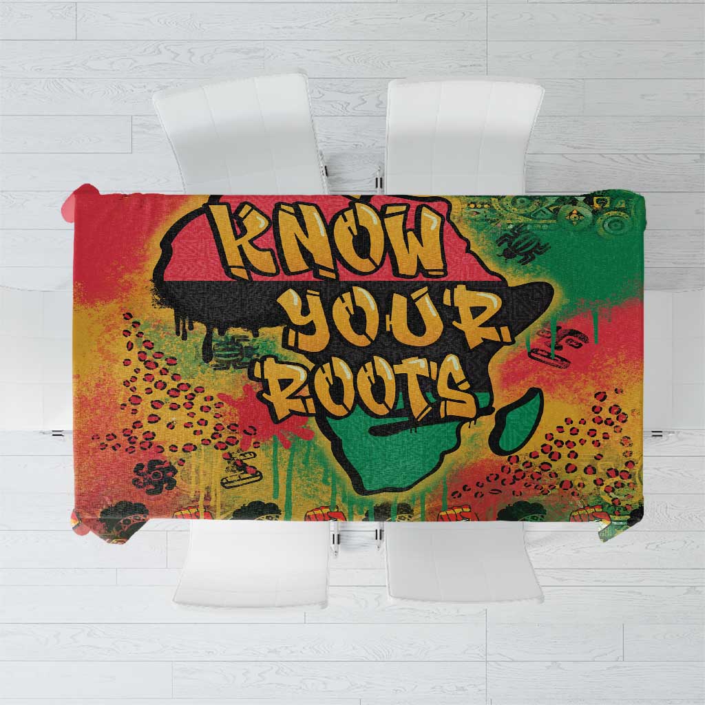 African Map Graffiti Tablecloth Know You Roots - Wonder Print Shop