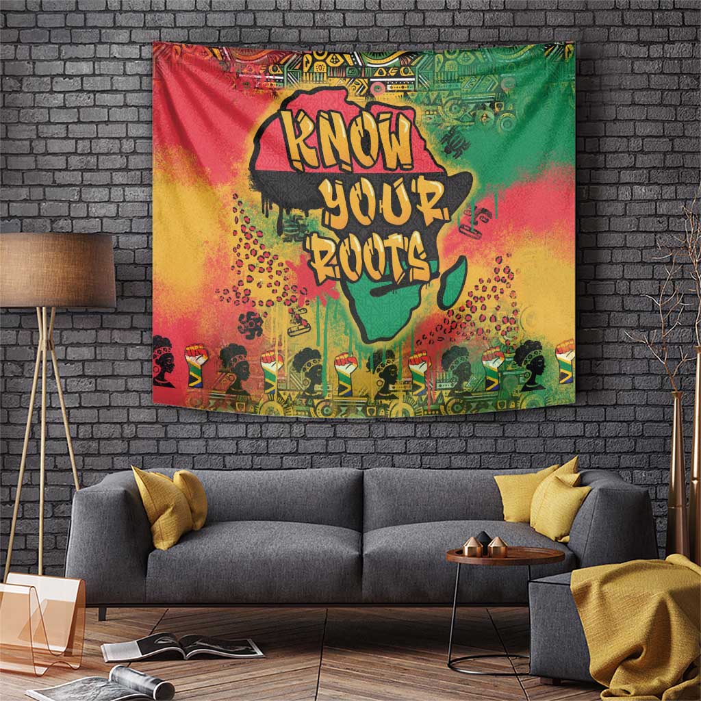 African Map Graffiti Tapestry Know You Roots - Wonder Print Shop