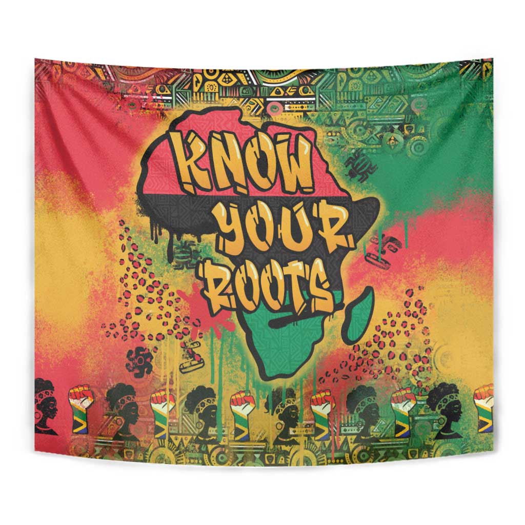 African Map Graffiti Tapestry Know You Roots - Wonder Print Shop