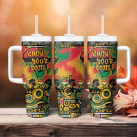 African Map Graffiti Tumbler With Handle Know You Roots - Wonder Print Shop