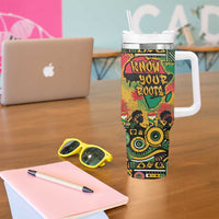 African Map Graffiti Tumbler With Handle Know You Roots - Wonder Print Shop