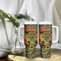African Map Graffiti Tumbler With Handle Know You Roots - Wonder Print Shop