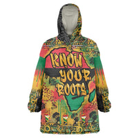 African Map Graffiti Wearable Blanket Hoodie Know You Roots - Wonder Print Shop