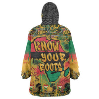 African Map Graffiti Wearable Blanket Hoodie Know You Roots - Wonder Print Shop