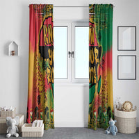 African Map Graffiti Window Curtain Know You Roots - Wonder Print Shop