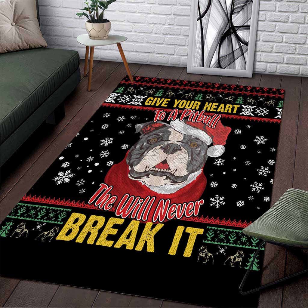 Give Your Heart Pitbull Dog Area Rug The Will Never Break It - Wonder Print Shop