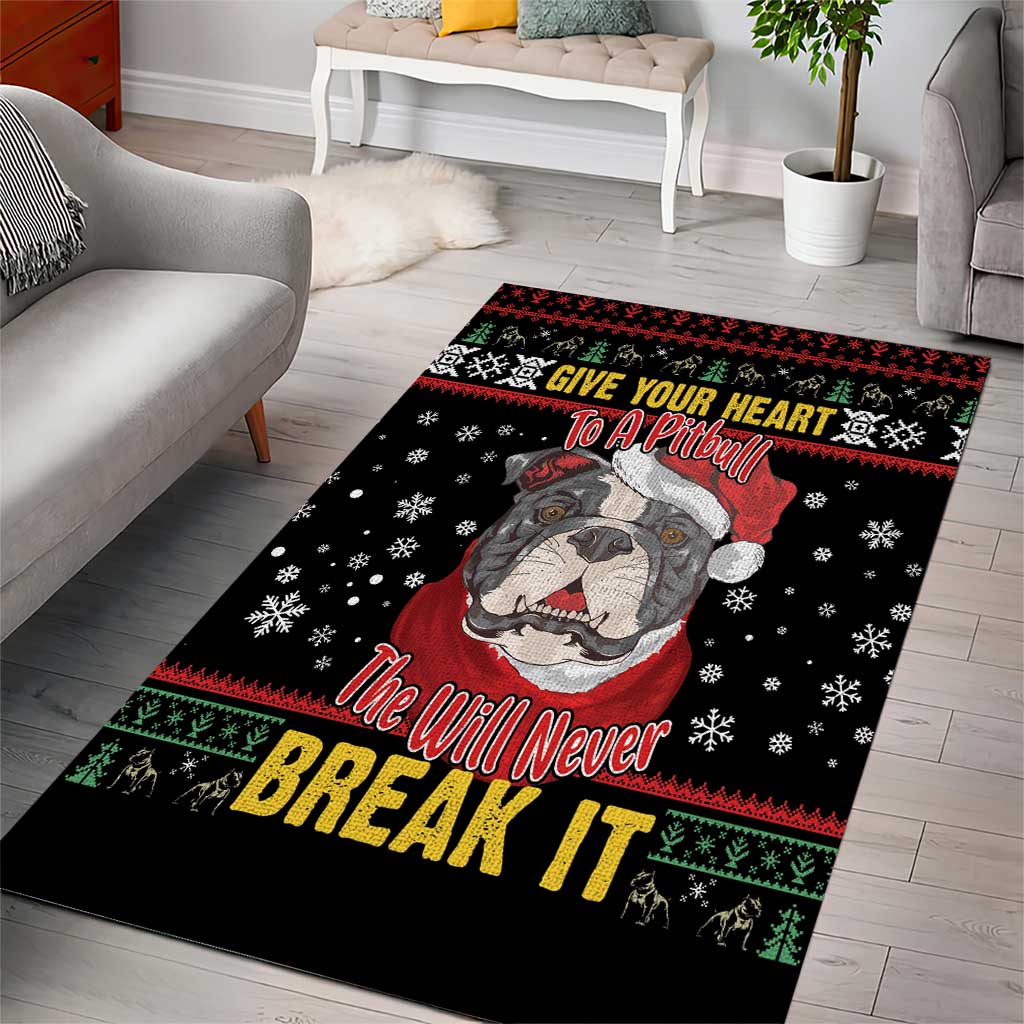 Give Your Heart Pitbull Dog Area Rug The Will Never Break It - Wonder Print Shop