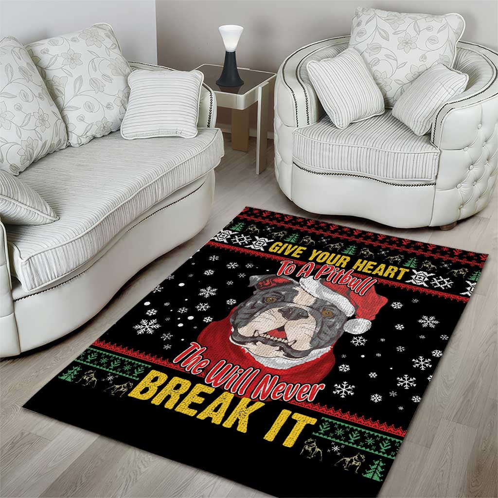 Give Your Heart Pitbull Dog Area Rug The Will Never Break It - Wonder Print Shop