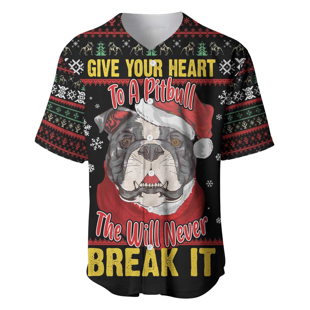 Give Your Heart Pitbull Dog Baseball Jersey The Will Never Break It - Wonder Print Shop