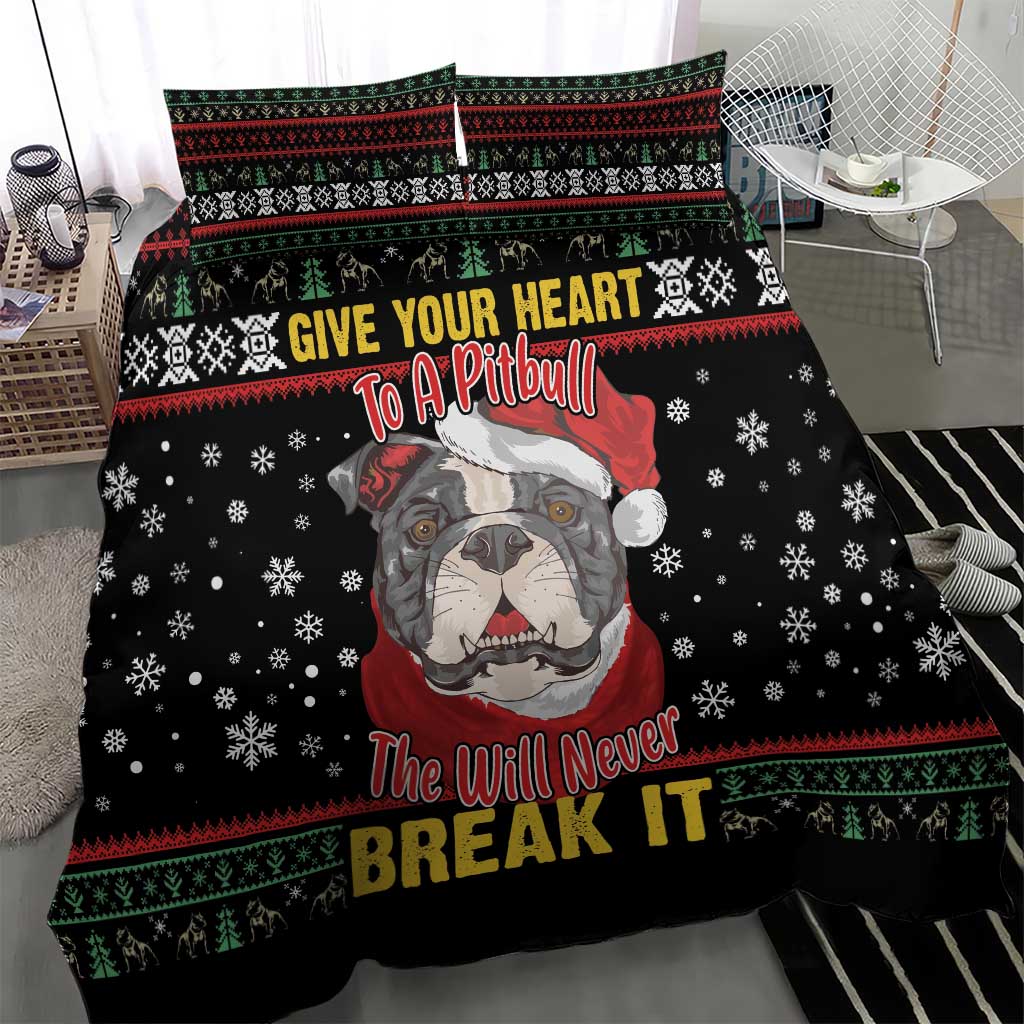 Give Your Heart Pitbull Dog Bedding Set The Will Never Break It - Wonder Print Shop