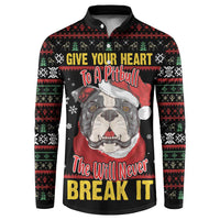 Give Your Heart Pitbull Dog Button Sweatshirt The Will Never Break It - Wonder Print Shop