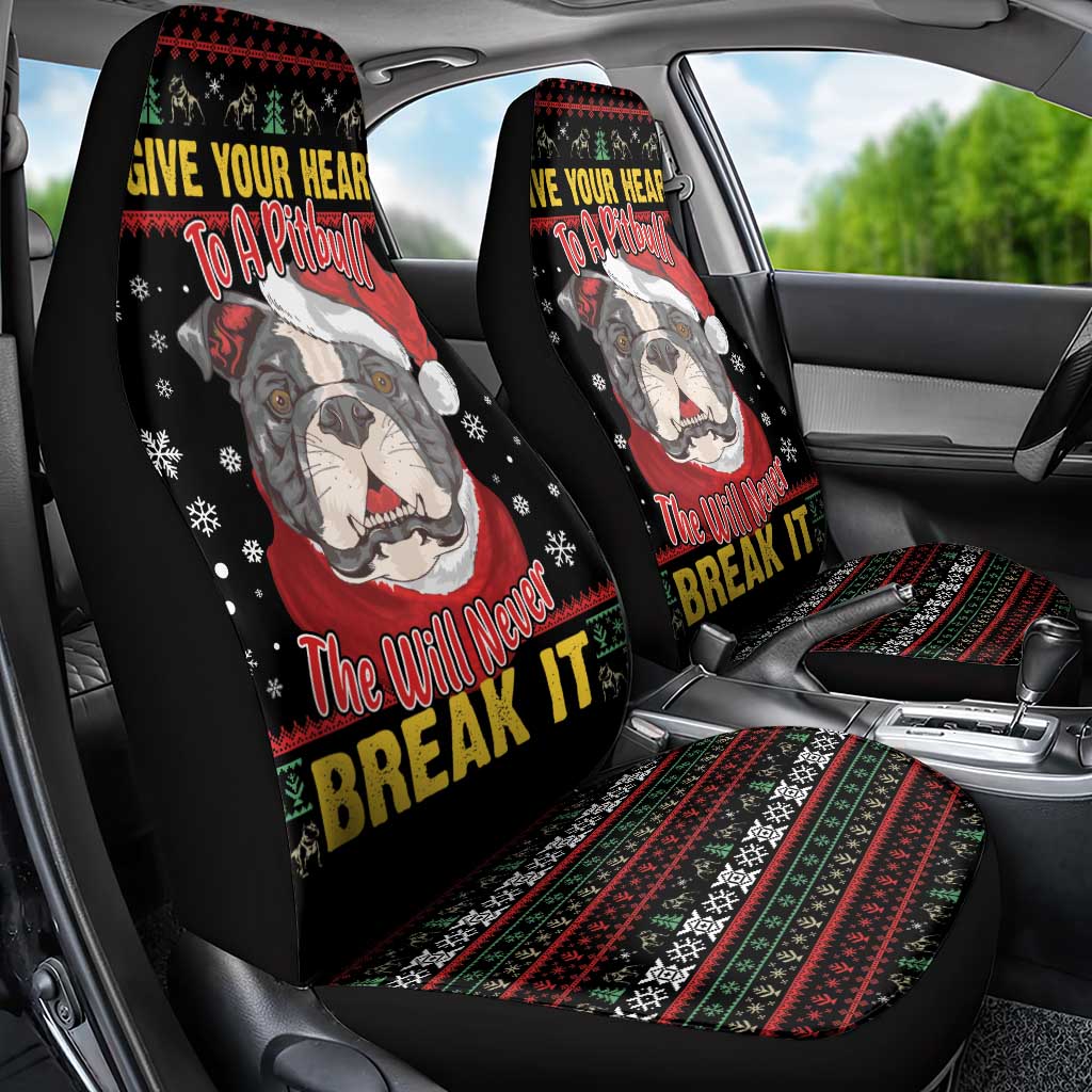 Give Your Heart Pitbull Dog Car Seat Cover The Will Never Break It - Wonder Print Shop