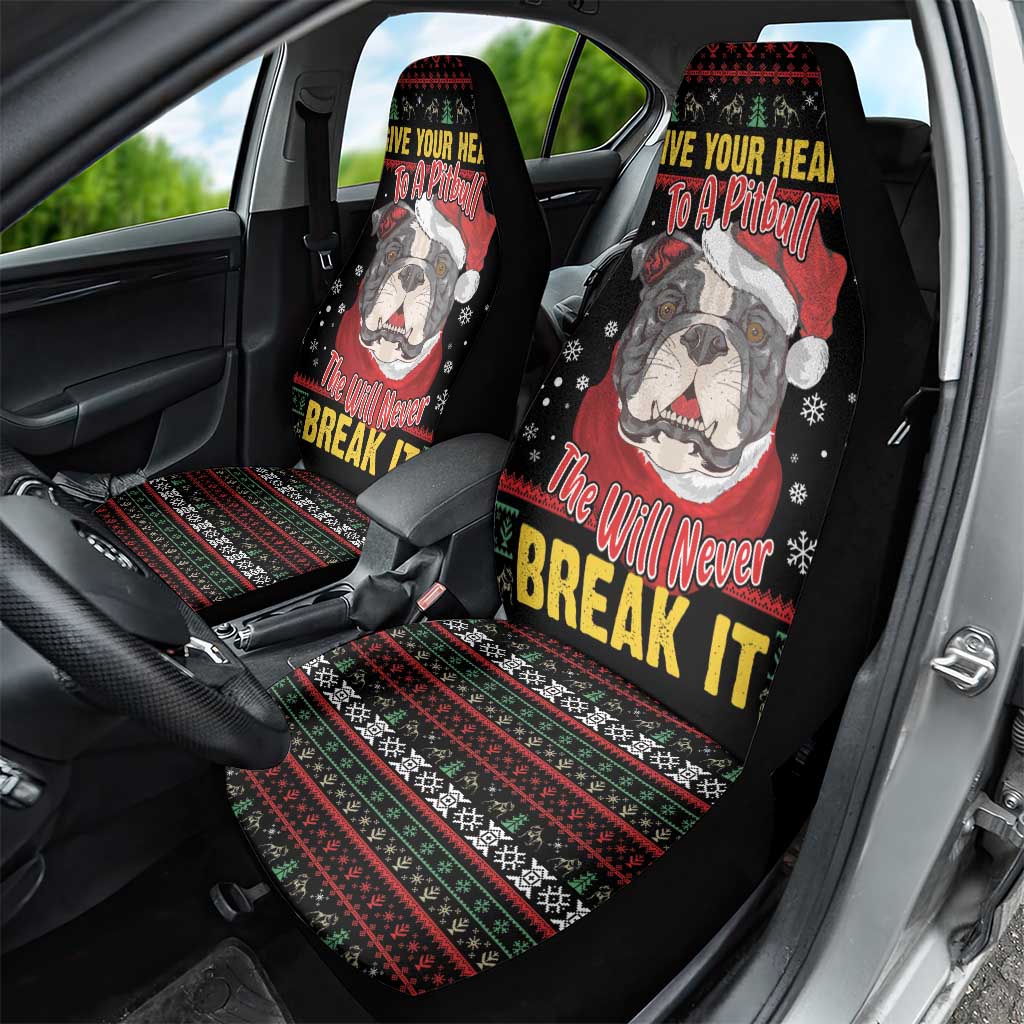 Give Your Heart Pitbull Dog Car Seat Cover The Will Never Break It - Wonder Print Shop