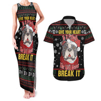 Give Your Heart Pitbull Dog Couples Matching Tank Maxi Dress and Hawaiian Shirt The Will Never Break It - Wonder Print Shop
