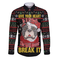 Give Your Heart Pitbull Dog Family Matching Long Sleeve Bodycon Dress and Hawaiian Shirt The Will Never Break It - Wonder Print Shop