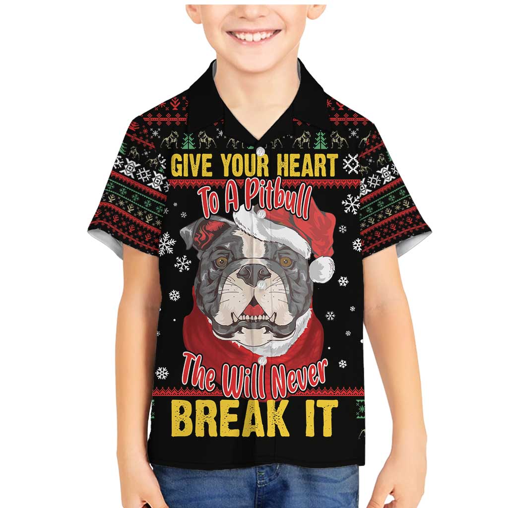 Give Your Heart Pitbull Dog Family Matching Mermaid Dress and Hawaiian Shirt The Will Never Break It - Wonder Print Shop
