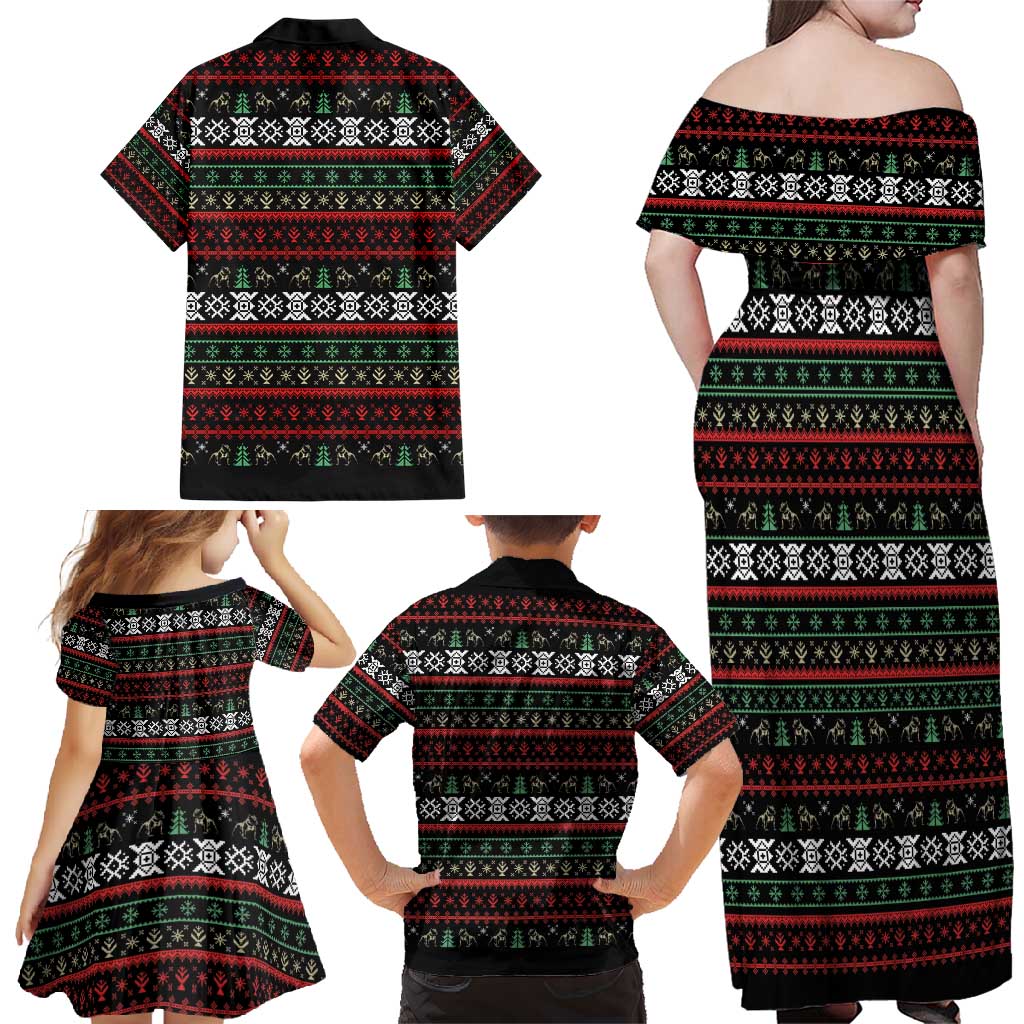 Give Your Heart Pitbull Dog Family Matching Off Shoulder Maxi Dress and Hawaiian Shirt The Will Never Break It - Wonder Print Shop