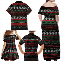 Give Your Heart Pitbull Dog Family Matching Off Shoulder Maxi Dress and Hawaiian Shirt The Will Never Break It - Wonder Print Shop