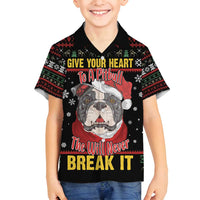 Give Your Heart Pitbull Dog Family Matching Off Shoulder Maxi Dress and Hawaiian Shirt The Will Never Break It - Wonder Print Shop