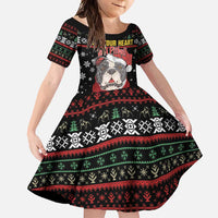 Give Your Heart Pitbull Dog Family Matching Short Sleeve Bodycon Dress and Hawaiian Shirt The Will Never Break It - Wonder Print Shop