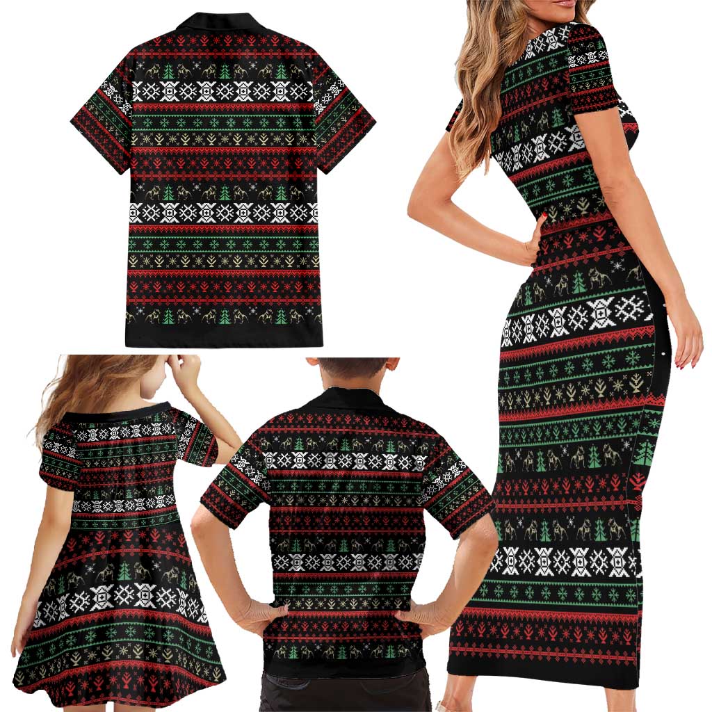 Give Your Heart Pitbull Dog Family Matching Short Sleeve Bodycon Dress and Hawaiian Shirt The Will Never Break It - Wonder Print Shop