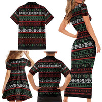 Give Your Heart Pitbull Dog Family Matching Short Sleeve Bodycon Dress and Hawaiian Shirt The Will Never Break It - Wonder Print Shop