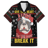 Give Your Heart Pitbull Dog Family Matching Short Sleeve Bodycon Dress and Hawaiian Shirt The Will Never Break It - Wonder Print Shop