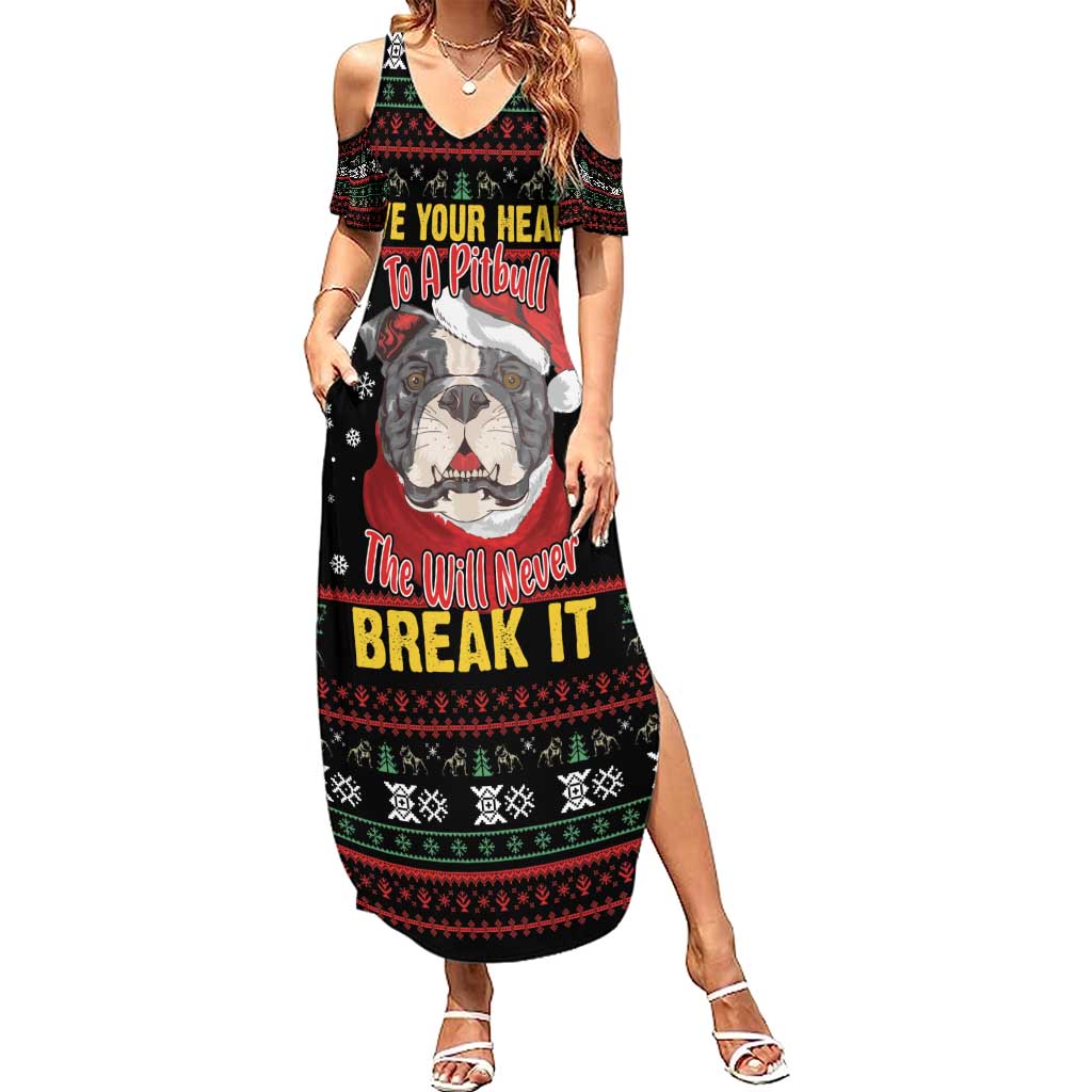 Give Your Heart Pitbull Dog Family Matching Summer Maxi Dress and Hawaiian Shirt The Will Never Break It - Wonder Print Shop