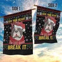 Give Your Heart Pitbull Dog Garden Flag The Will Never Break It - Wonder Print Shop