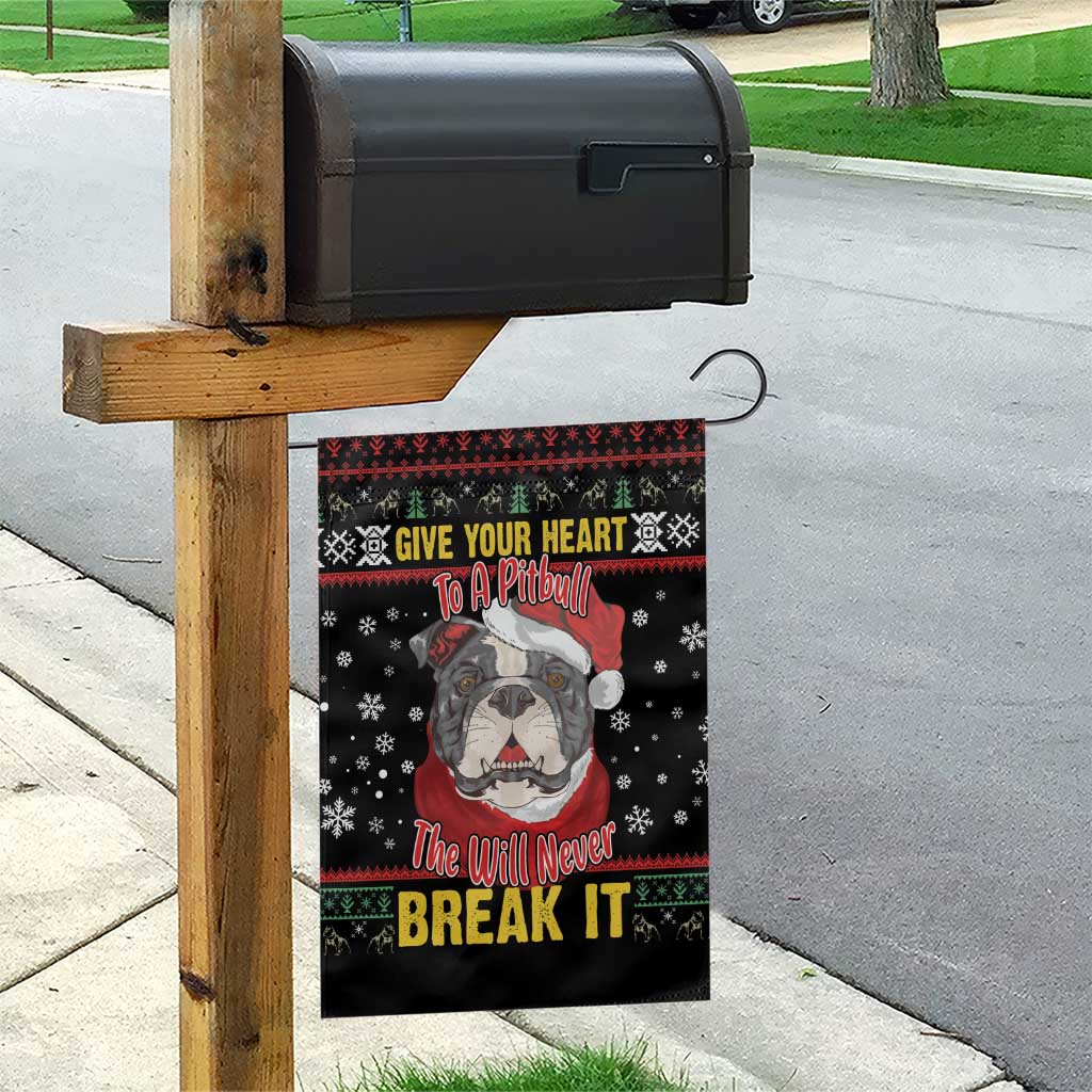Give Your Heart Pitbull Dog Garden Flag The Will Never Break It - Wonder Print Shop