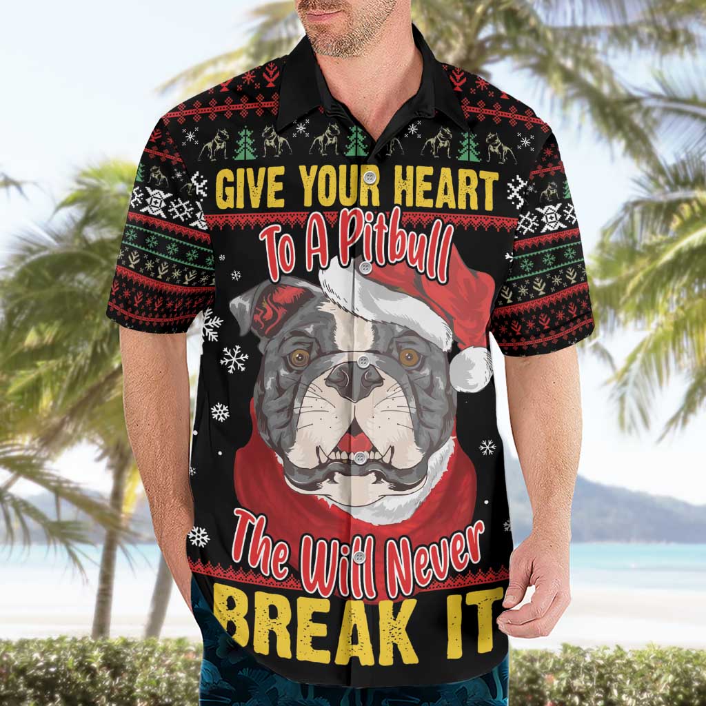 Give Your Heart Pitbull Dog Hawaiian Shirt The Will Never Break It - Wonder Print Shop